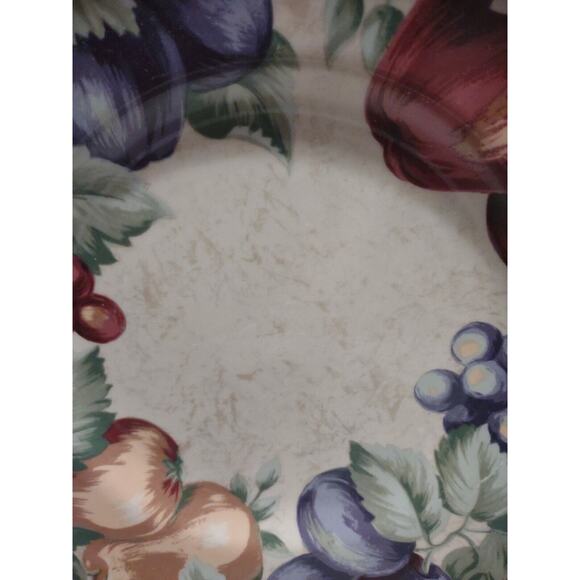 Noble Excellence Napa Valley Fruit Design Porcelain 10.75" Dinner Plate - Picture 2 of 10